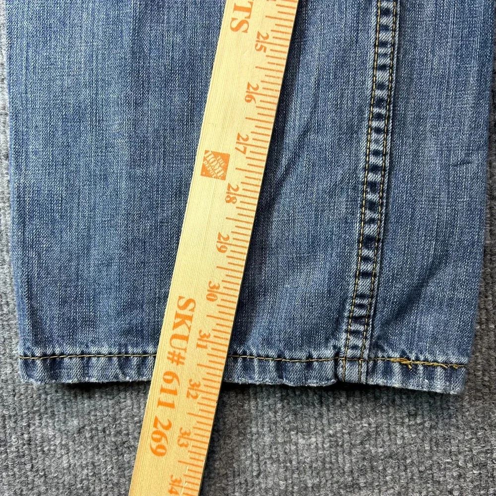Levi's 505 Straight Fit Jeans Men's Blue Denim Cotton‎ Pockets Zip Fly - 37X31.5